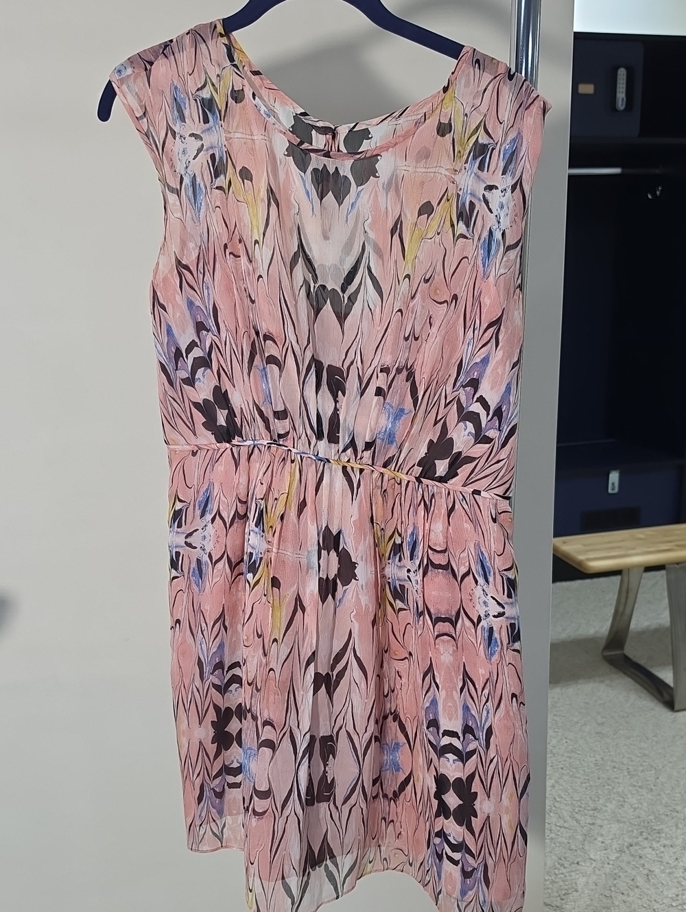 J. Crew Pink Multicolor Printed Sleeveless Mini Dress